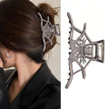 Metal Spider Web Hair Clip – Gothic Halloween Hair Accessory