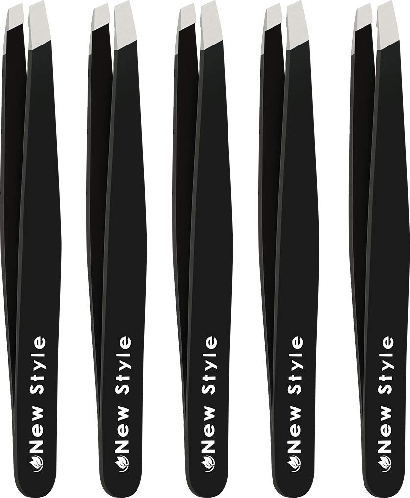 5-Pack Precision Slant Tip Tweezers