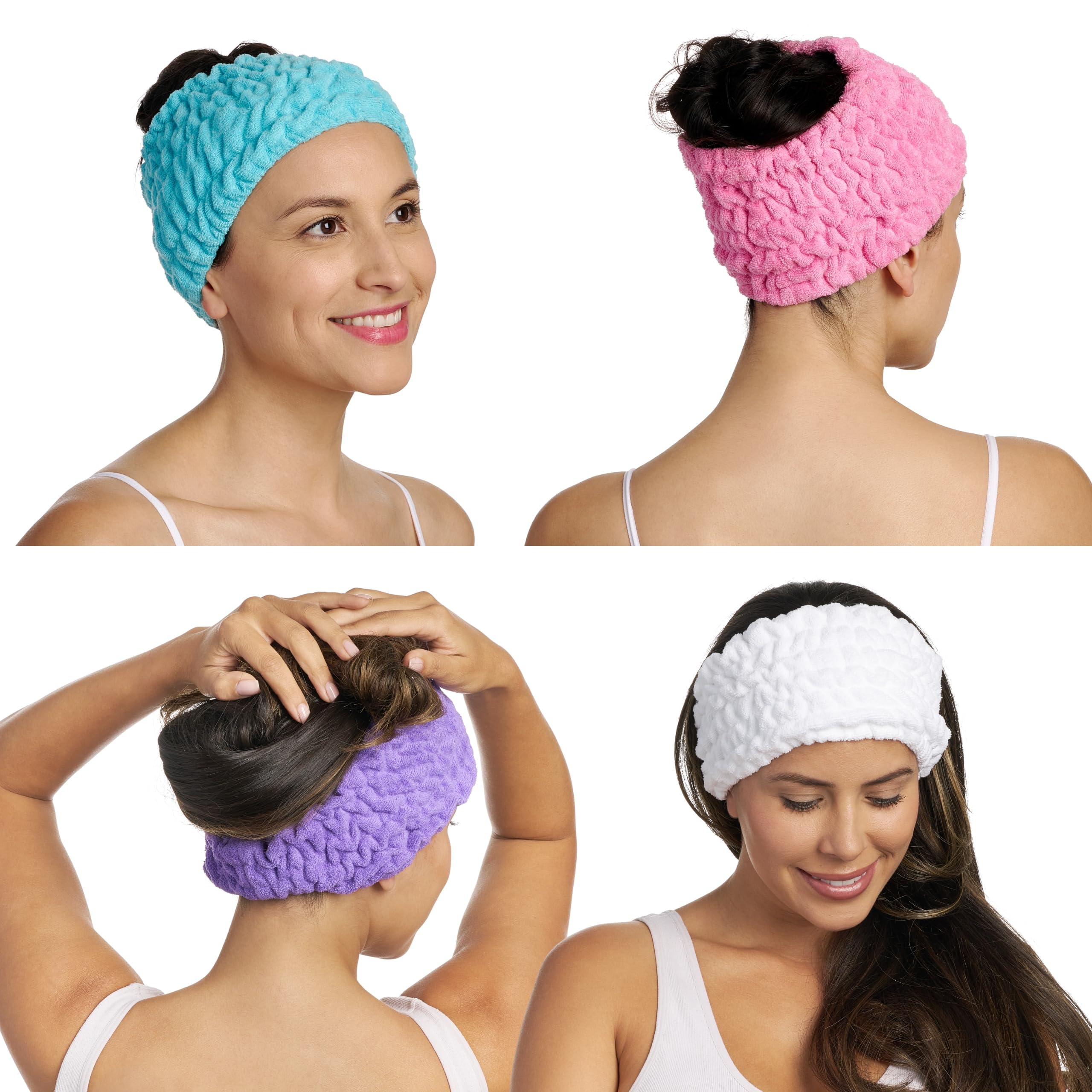 Turbie Twist 4-Pack Microfiber Spa Headbands