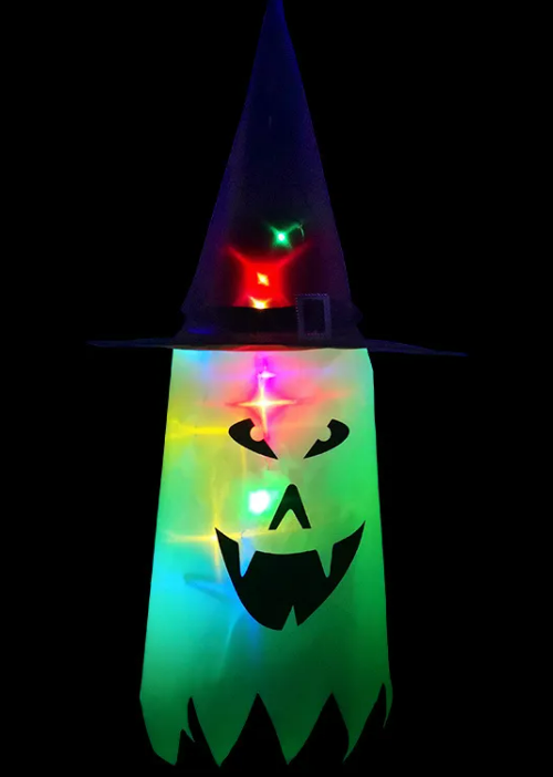 Halloween Ghost Curtain String Lights – Indoor & Outdoor Décor