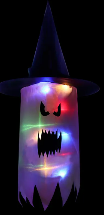 Halloween Ghost Curtain String Lights – Indoor & Outdoor Décor