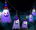 Halloween Ghost Curtain String Lights – Indoor & Outdoor Décor
