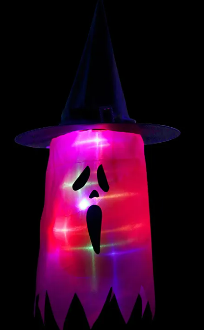 Halloween Ghost Curtain String Lights – Indoor & Outdoor Décor