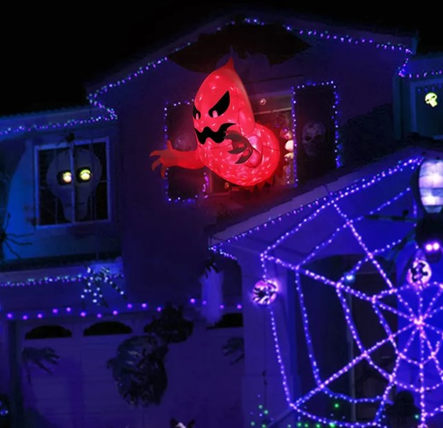 Light-Up Inflatable Halloween Ghost – Outdoor Yard Decoration