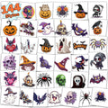 Halloween Tattoos for Kids Halloween Party Favors 144 Styles Halloween Temporary Tattoos for Boys and Girls 2" Non-Toxic Halloween Tattoos Stickers for Halloween Party Bags Gift Stuffers